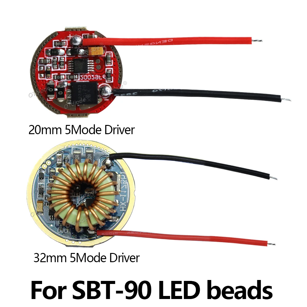1PCS Original SBT-90 30W LED Lamp Emitter 2500LM White 6500K Green 620nm Module PCB 20mm Copper +SBT-90 LED 32mm Driver Board