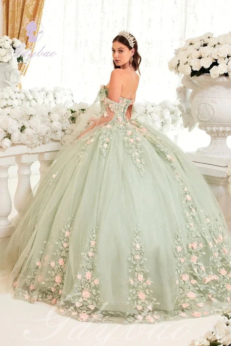 Custom Made Wedding Dress Quinceanera Dress Off Shoulder Ball Gown Lace Applique Vestidos De Birthday Pageant Sweet 15 Dress