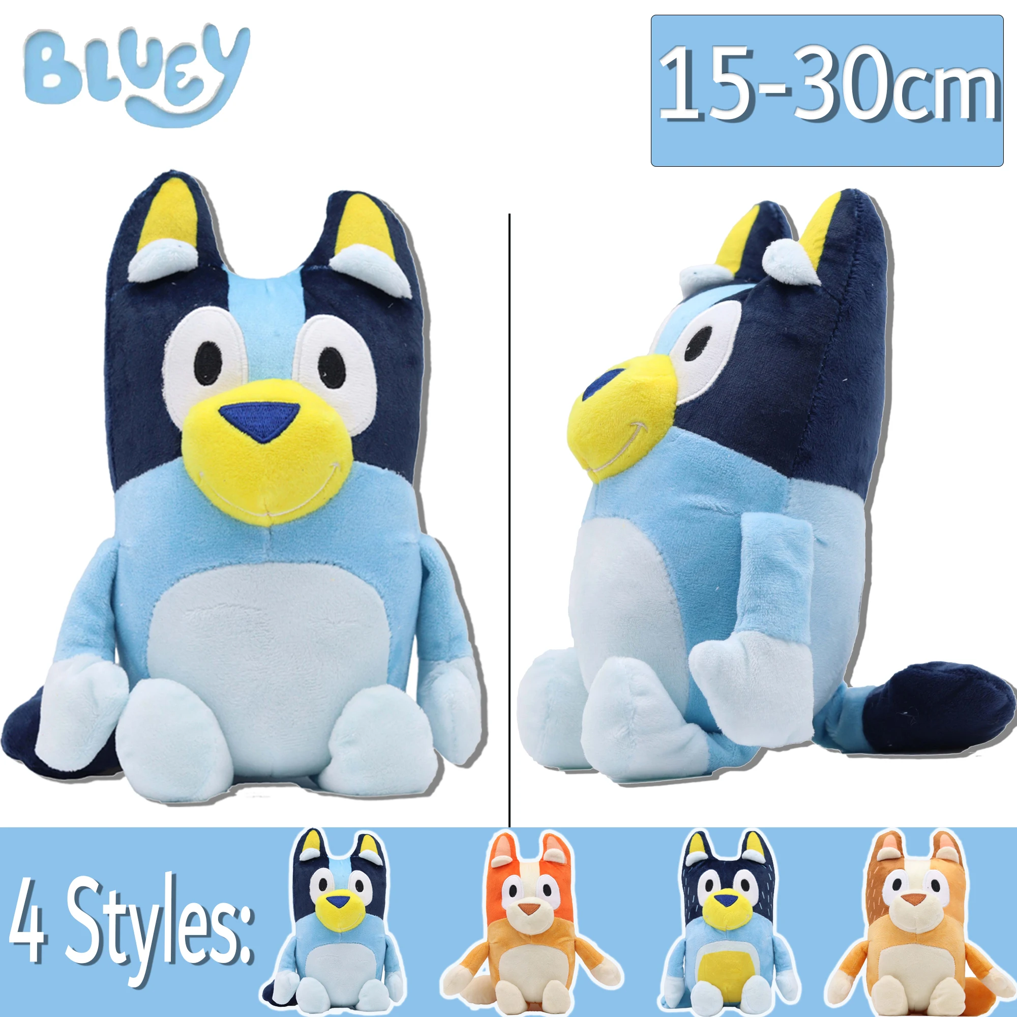 Cute toys 15cm/30cm Bluey Dog Bingo Family Plush Toy Cartoon Dog Soft Stuffed Animals Dolls Birthday Family Bluey Bingo Gifts