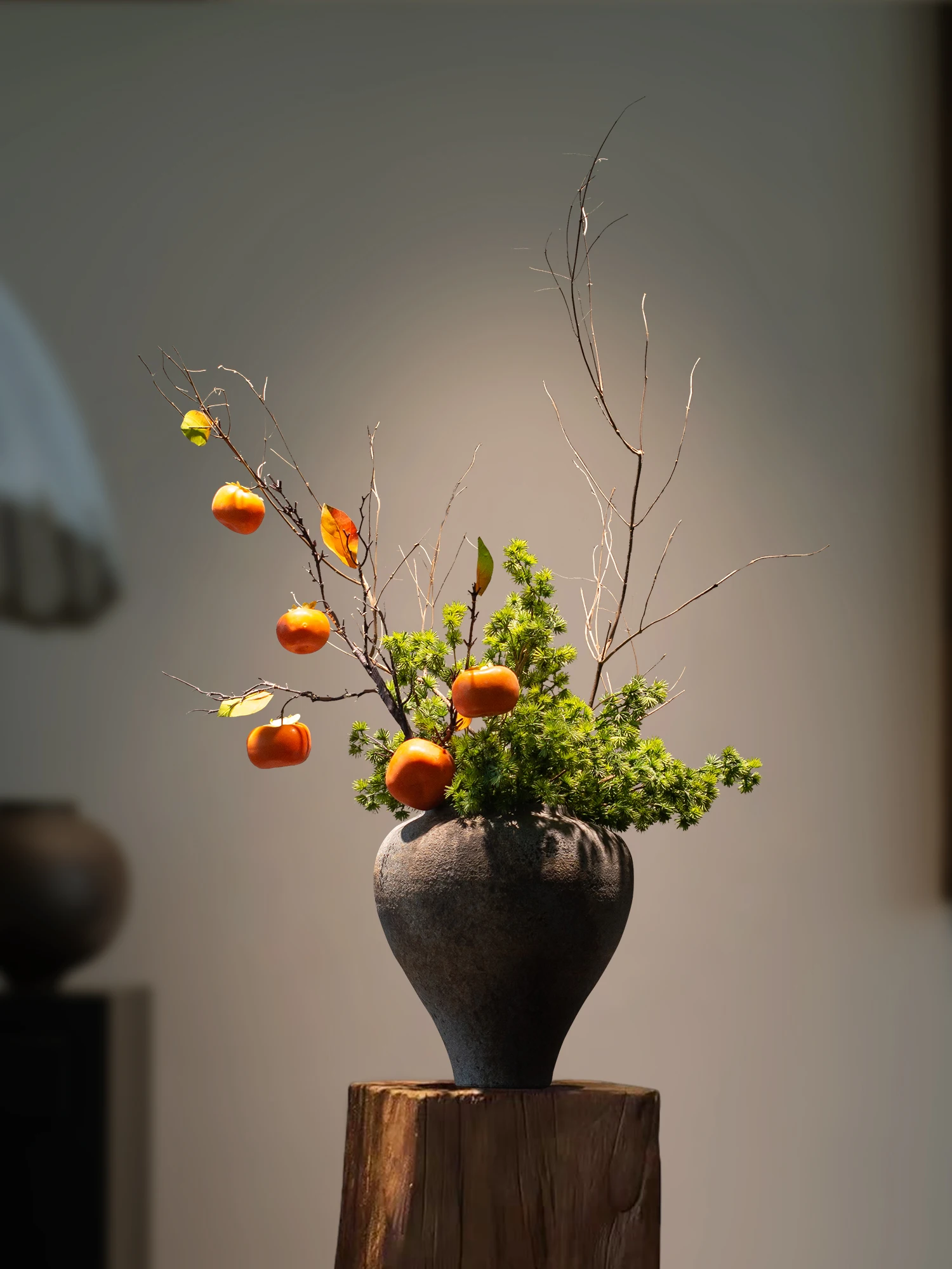 

Новая керамическая ваза в китайском стиле: Дзен-эстетика, декор в стиле династии Сун для дома, прихожей, виллы, высококлассное украшение в стиле Ваби-саби