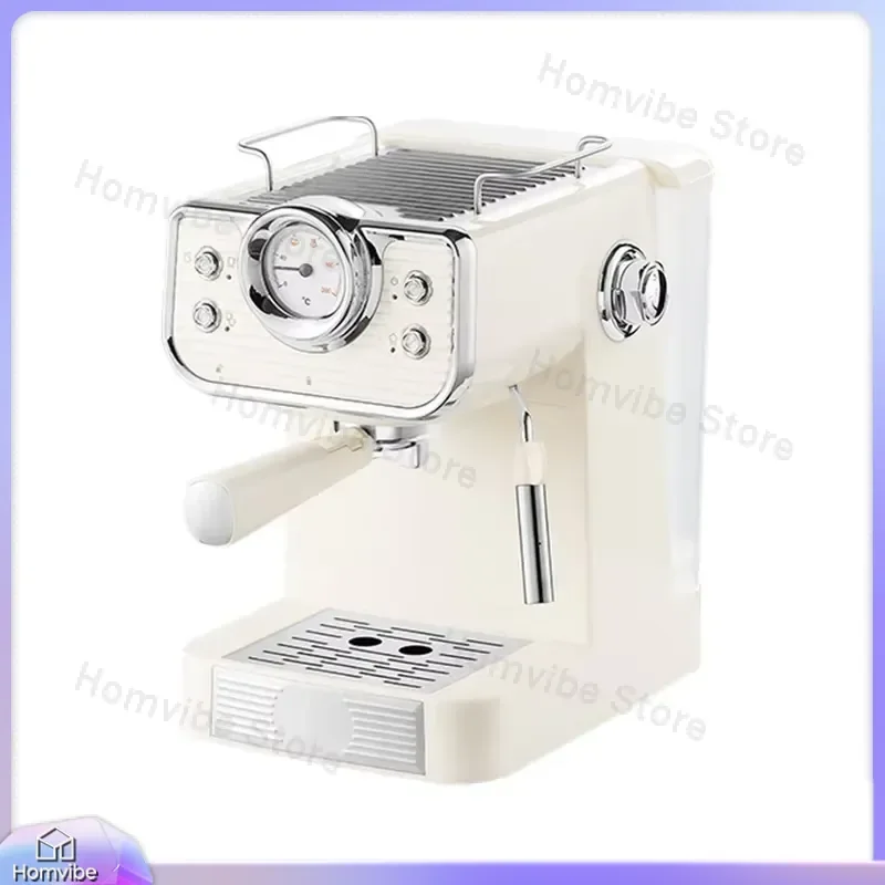 Italian Semi-Automatic Espresso Machine 20 Bar Pressure Coffee Maker with Steam Wand for Milk Frothing Fast Heating Compact