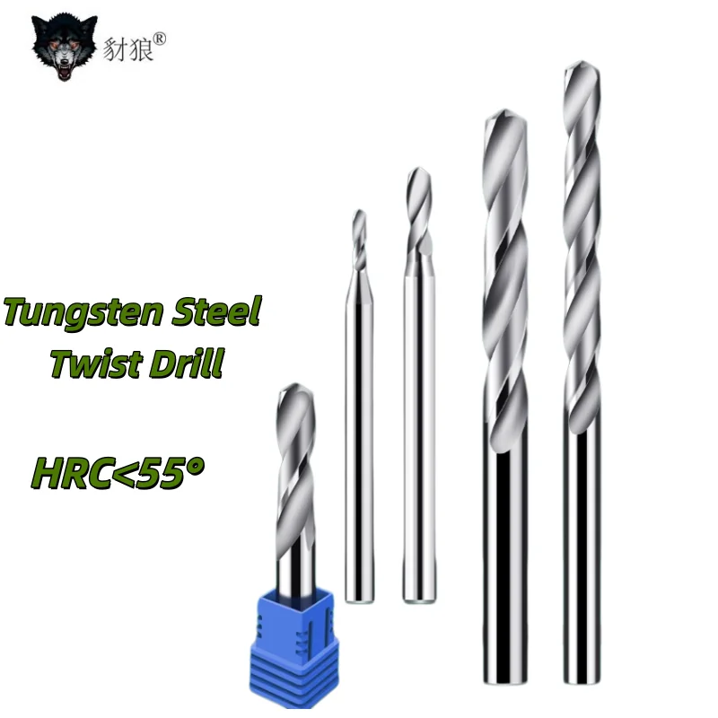 

Solid Carbide Twist Drill Bits CNC 55 Tungsten Drill Bit 1-20mm Metal Working Bit For Stainless Steel Milling Cutter Tools HRC58