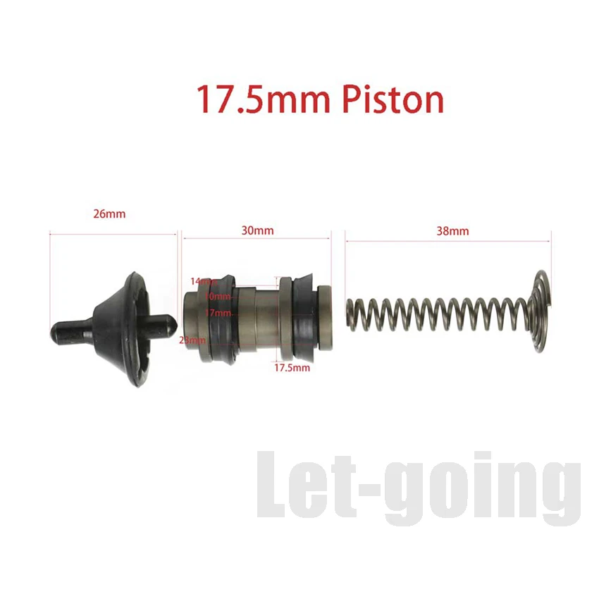 Motorcycle 17.5rcs 17.5mm 19rcs 19mm Hydraulic Brake Clutch Piston Plunger Repair Kits Master Cylinder Piston Rigs Repair