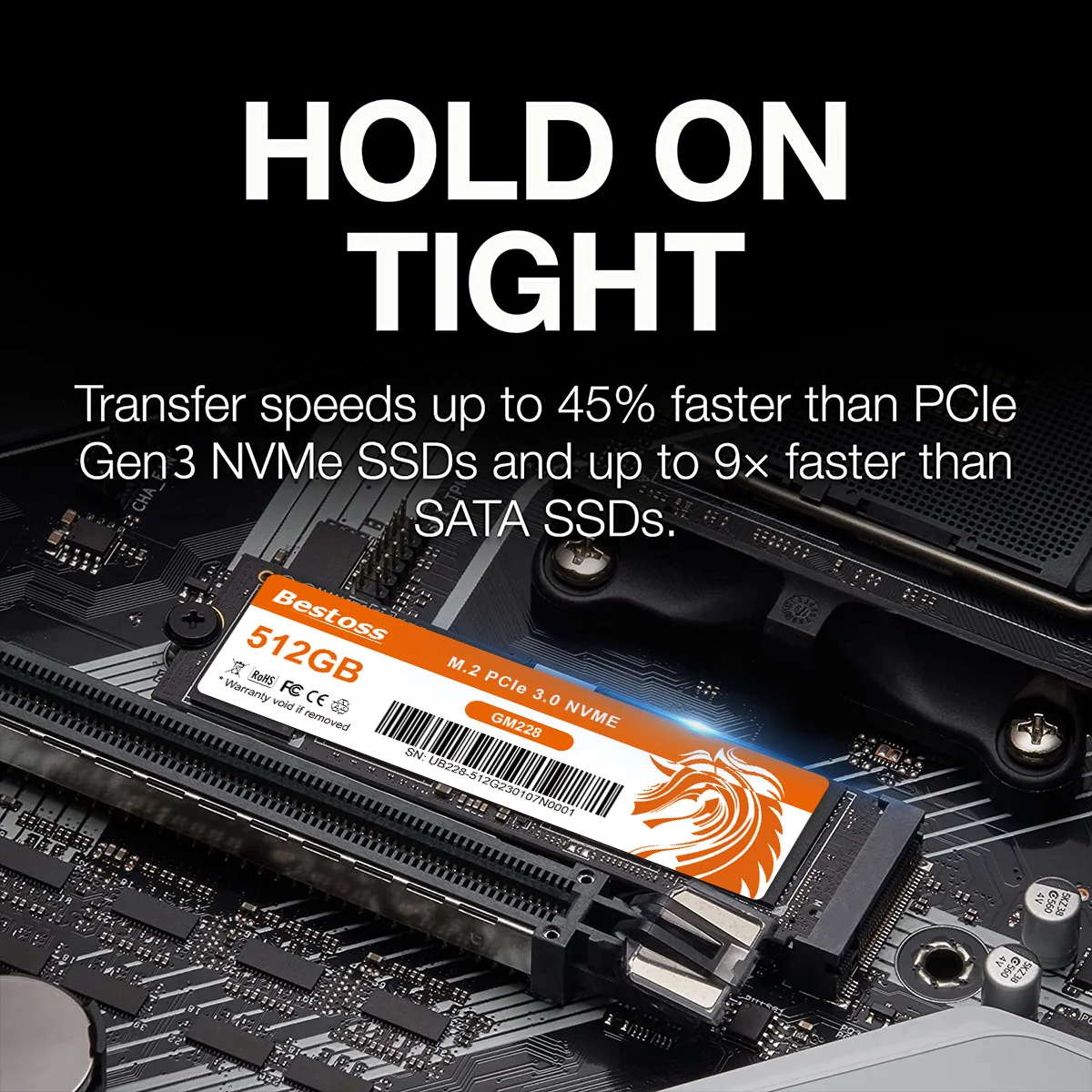 Bestoss NVMe M.2 2280 SSD 128GB-1TB PCIe 3.0