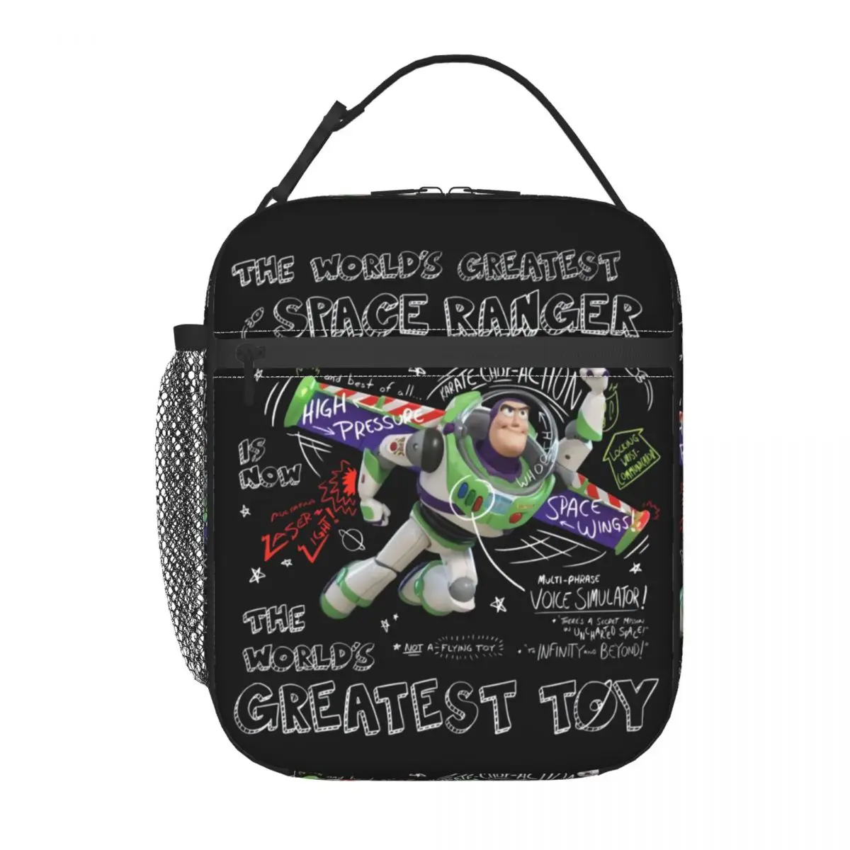 Custom Toy Story Buzz Lightyear Anime Insulated Lunch Bags for Women Portable Cooler Thermal Bento Box Work School Travel