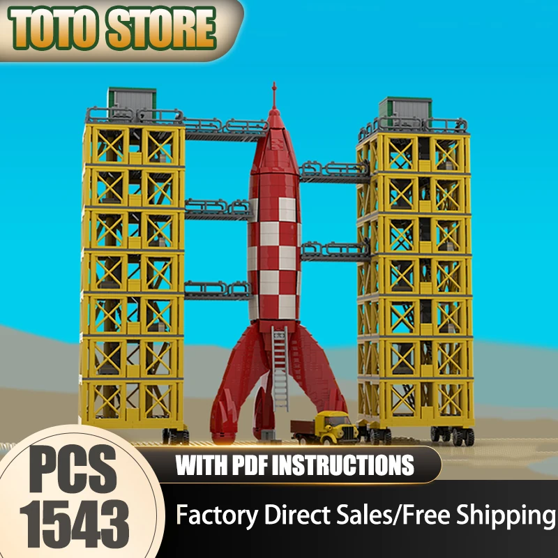 

Модульная городская модель здания Moc, строительные блоки, космическая ракета, модель, технология, кирпич, сделай сам, сборка, строительная игрушка, праздничные подарки