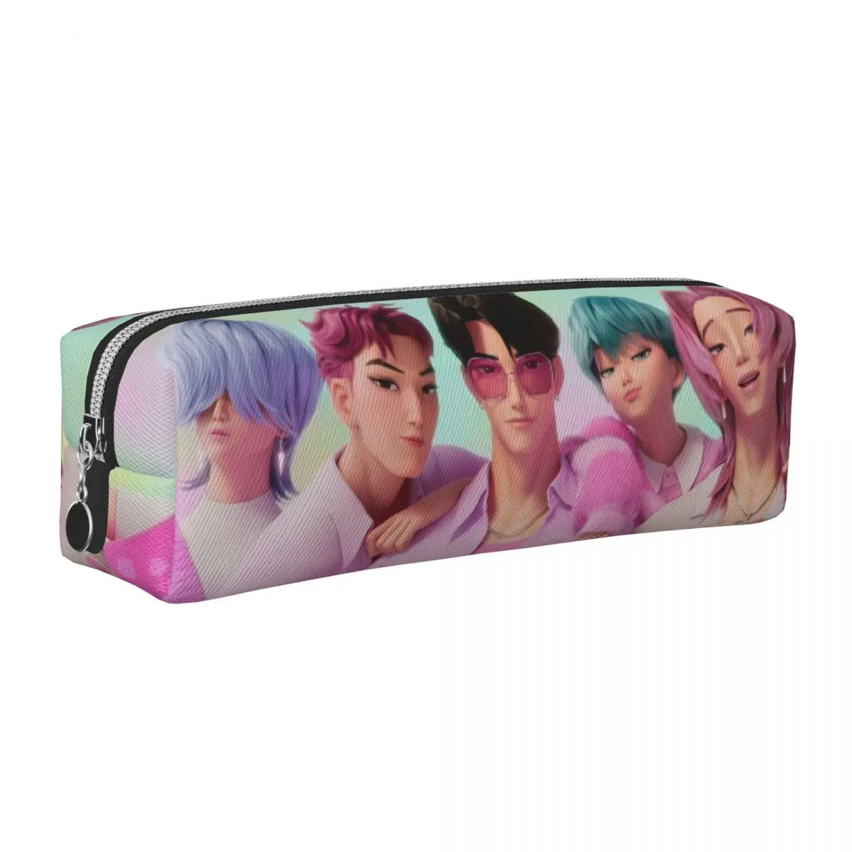 

Новые пеналы KPop Demon Hunters Saja Boys для девочек и мальчиков, вместительные, на молнии, для школьников, для канцелярских принадлежностей