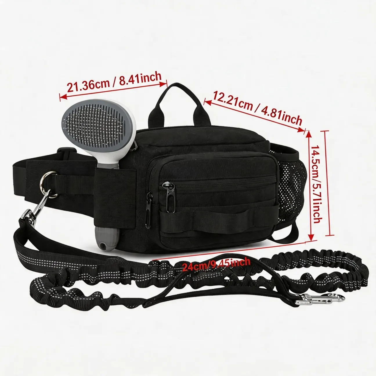 Upgrade Pet Leash Waist Bag With Dog Smooth Zipper