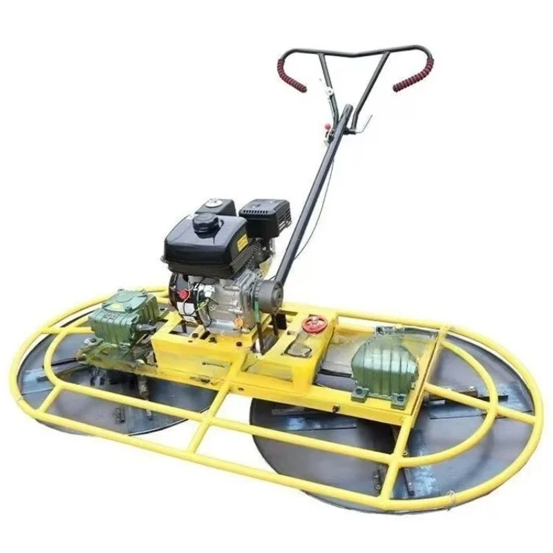 Hand push concrete cement floor polishing and edging machine, dual power ground construction finishing machine