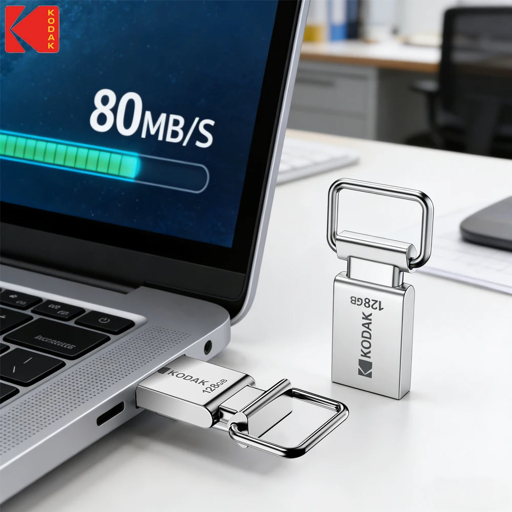 

USB-накопитель KODAK Mini USB 2.0 Creative Pen Drive 128 ГБ 64 ГБ 32 ГБ, металлический флеш-накопитель для Micro/PC