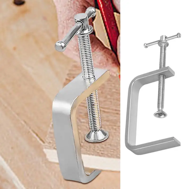 Hand Screw Clamp for Woodworking, Clipe de fixação manual, Portable Edging, Carbon Steel Fence