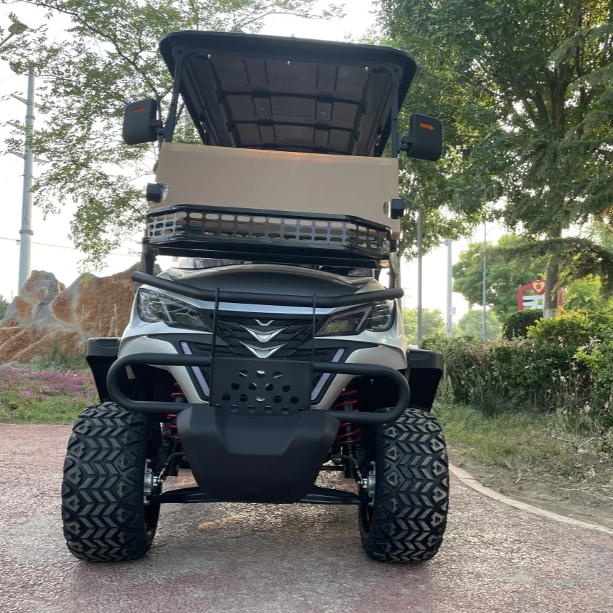 Electric Golf Cart Model E 6 Seat Down Folding Windshield Off-Road Golf Cart Free Custom Color Electric Sightseeing Golf Cart