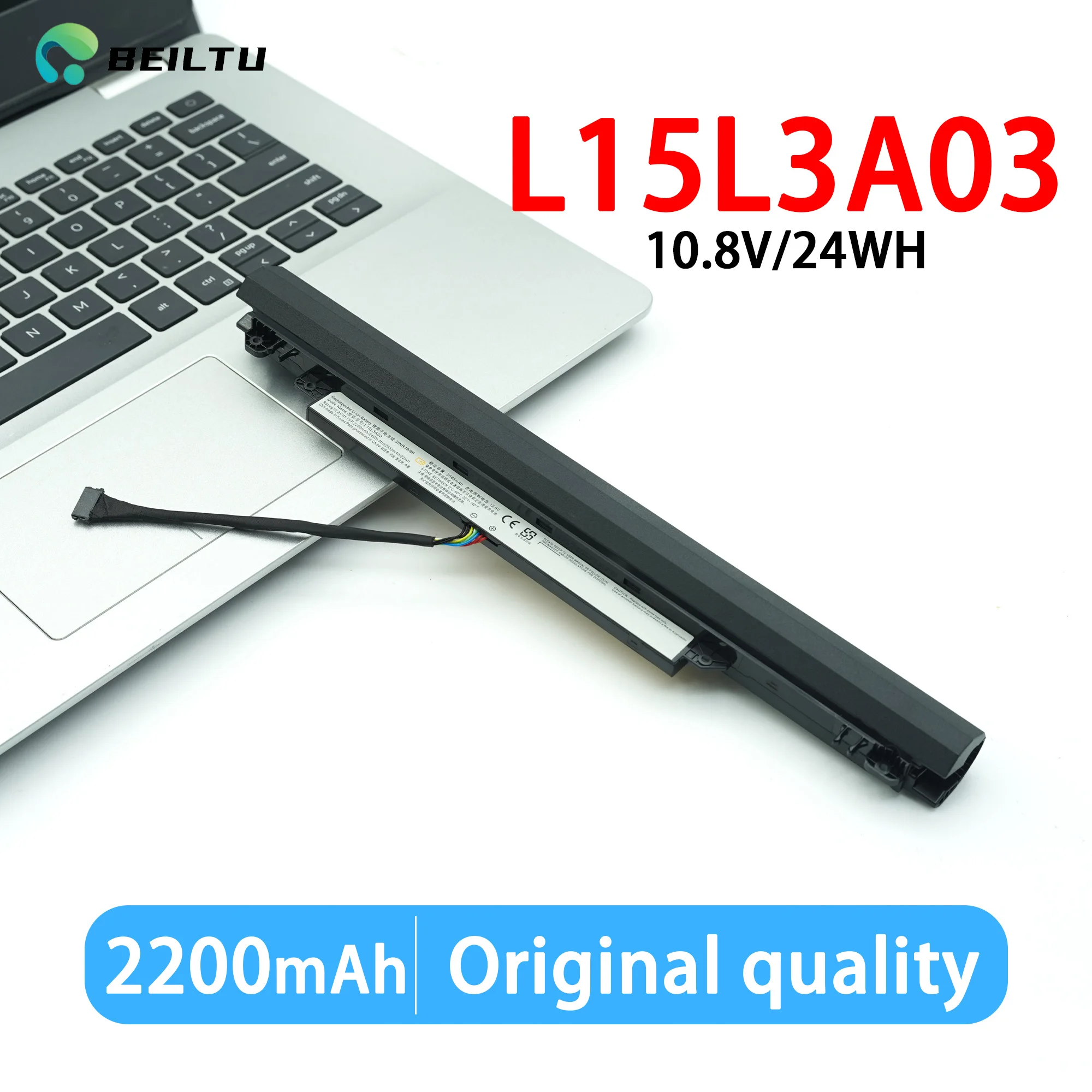 L15L3A03 24wh batería del ordenador portátil para Lenovo Ideapad 110-15ACL Ideapad 110-15IBR L15S3A02 L15C3A03 2200MAH