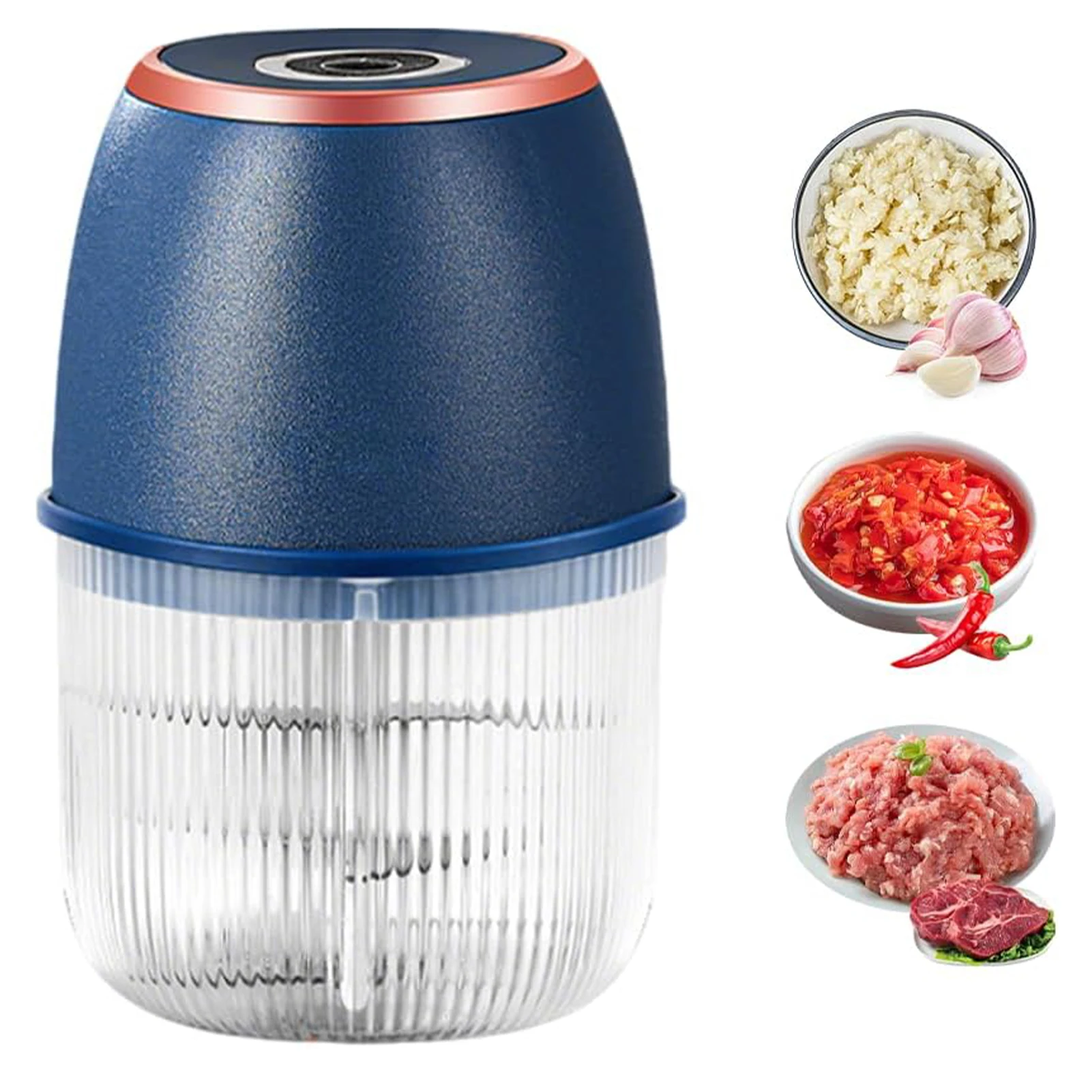 

Съемная электрическая мясорубка для имбиря, моющаяся чеснок, большая батарея, многофункциональная, идеально подходит для имбиря, чеснока и