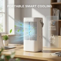 Ventilateur de refroidissement portable avec lumière nocturne à sept couleurs, grande capacité de 900 ml, interface USB, adapté au salon, à la chambre à coucher, etc. 5