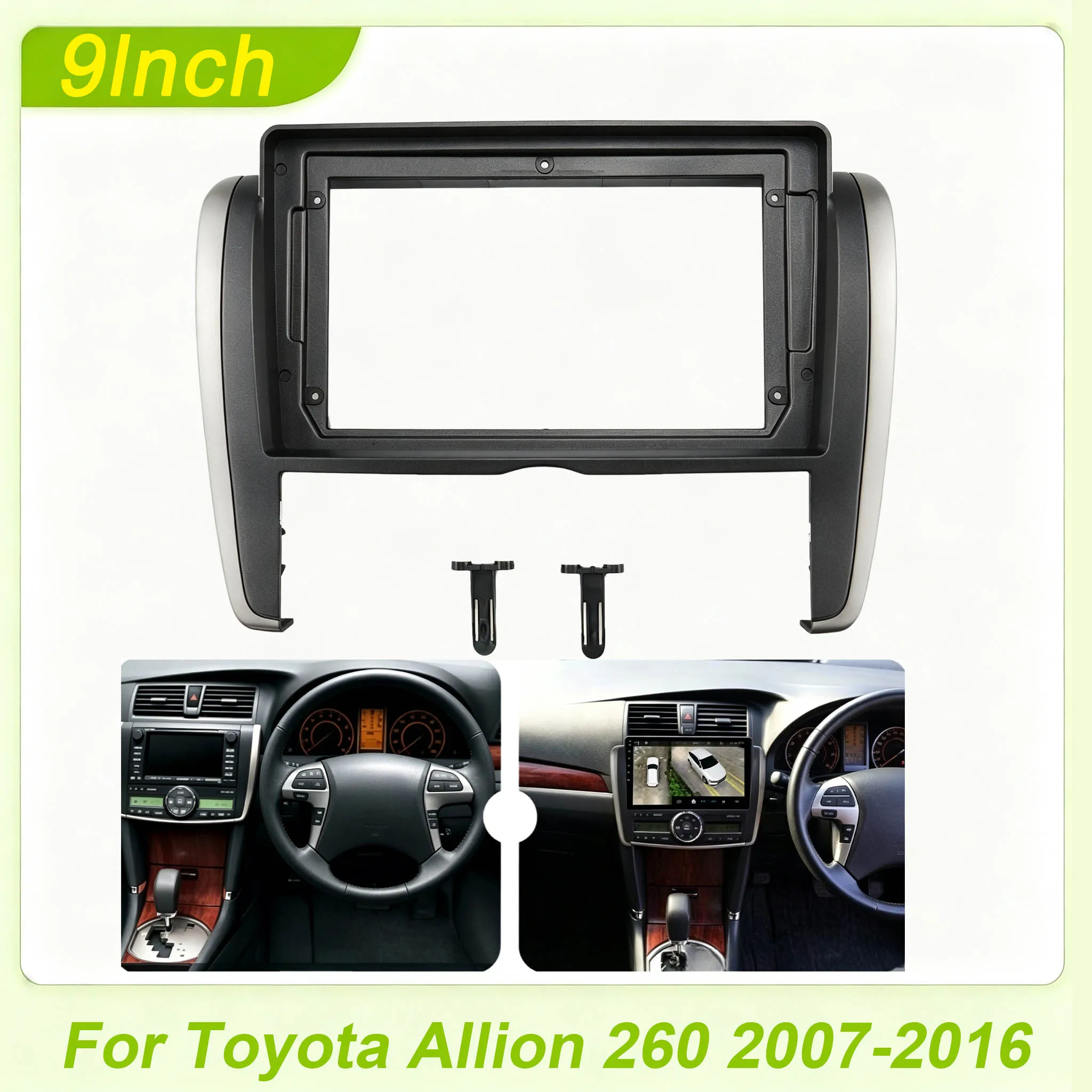 For Toyota Allion 260 2007-2016 9 Inch Car Radio Fascia Frame Android Stereo Navigation Dashboard Installation Panel