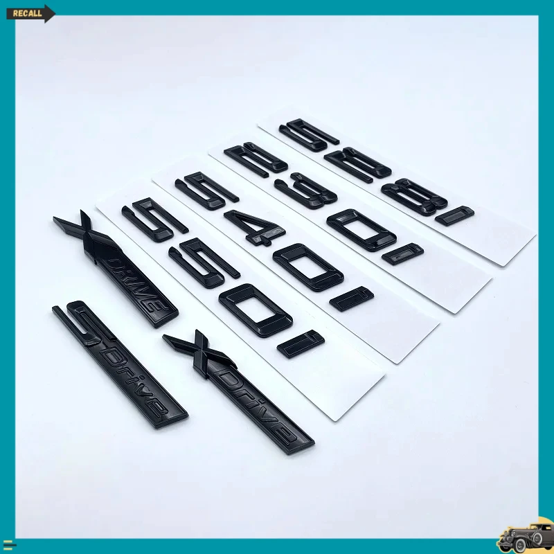 

3D Glossy Black Letter Emblem For BMW 5 Series 520i 523i 525i 528i 530i 535i 540i E60 E61 F10 F11 G30 Car Trunk Logo Sticker
