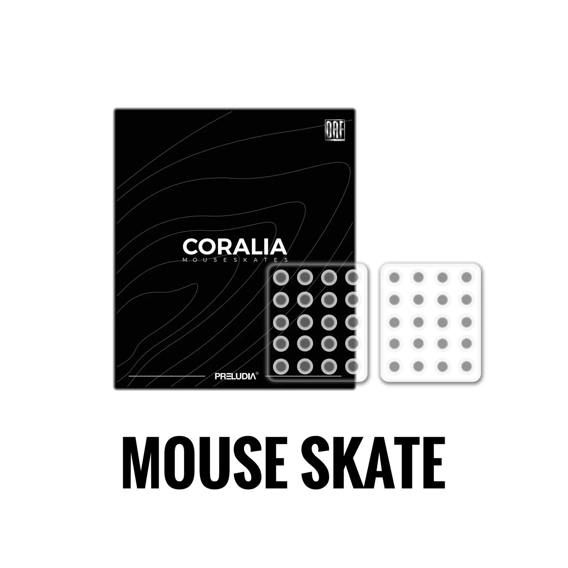 CORALIA Coral Dots PTFE Mouse Skates Innovative OAF Structure Anti-Collapse Dog Stone Universal DIY Gaming Mouse Feet Glides
