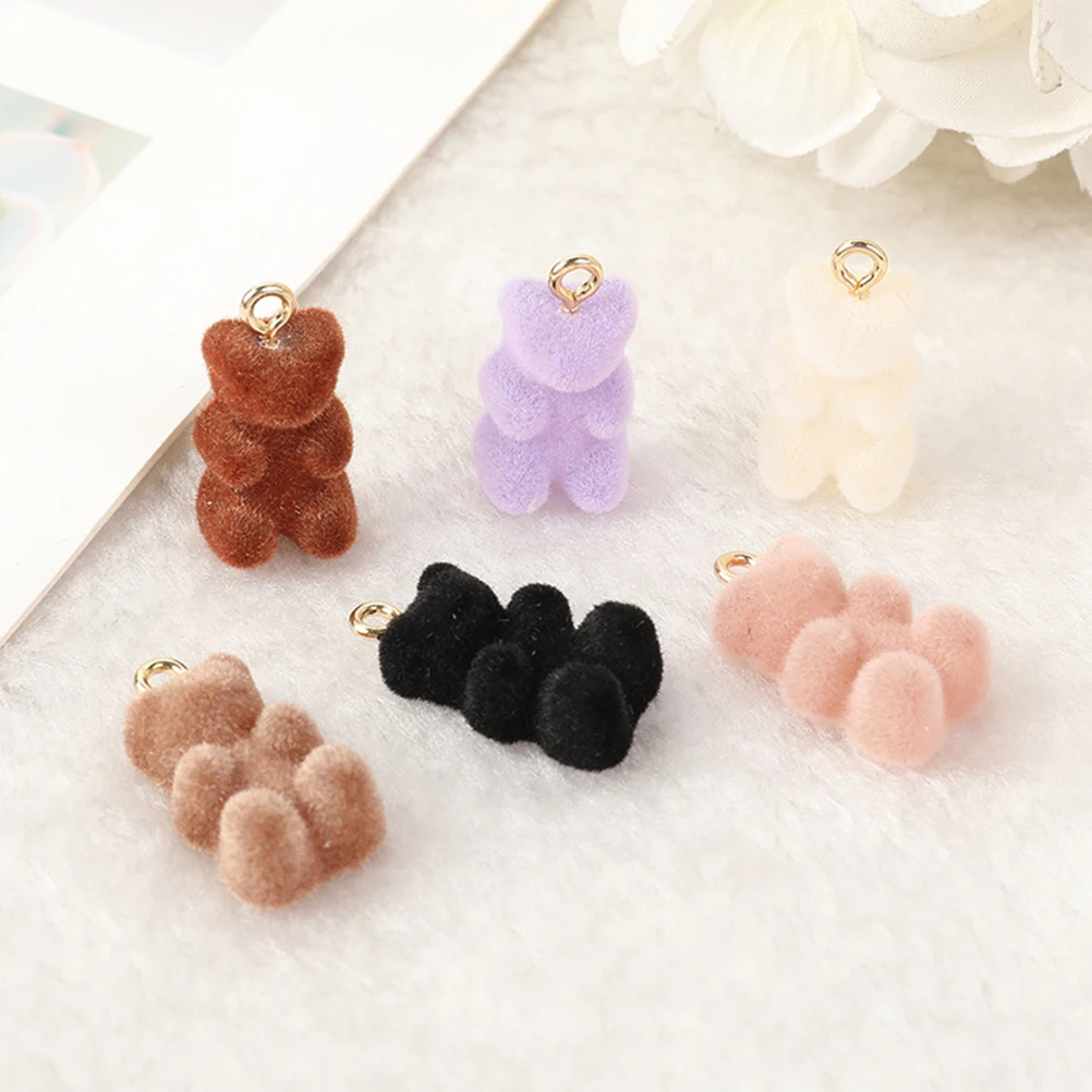 

12 Pcs Bear Necklace Pendants DIY Resin Charms for Earrings Making Bracelet Accessories Jewelry Crafts Christmas Gifts