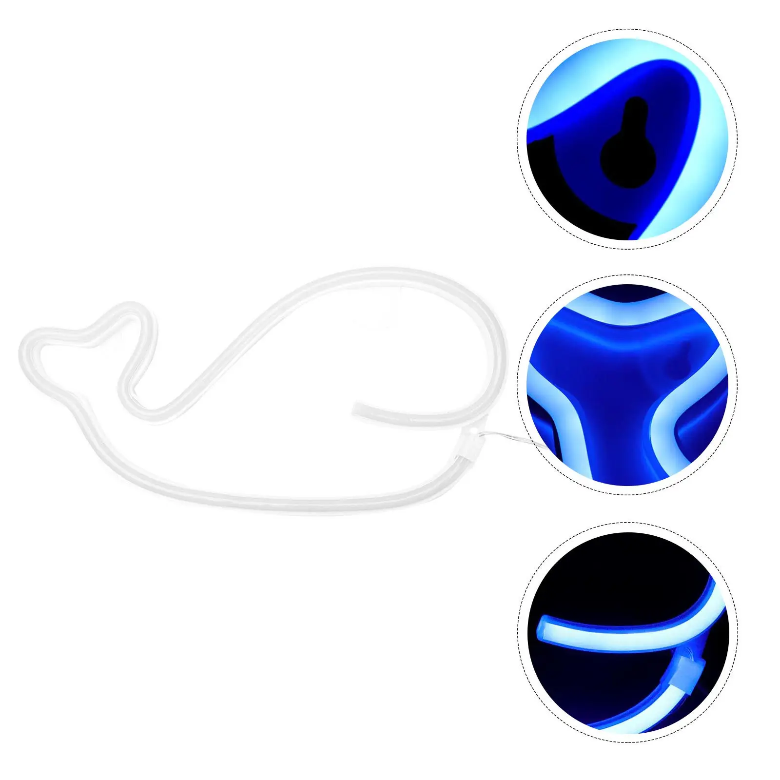 

1Pcs LED Whale Design Neon Light Decorative Lamp Battery USB Dual Use Night Light Lamp for Bedroom Bar Festival Decoration