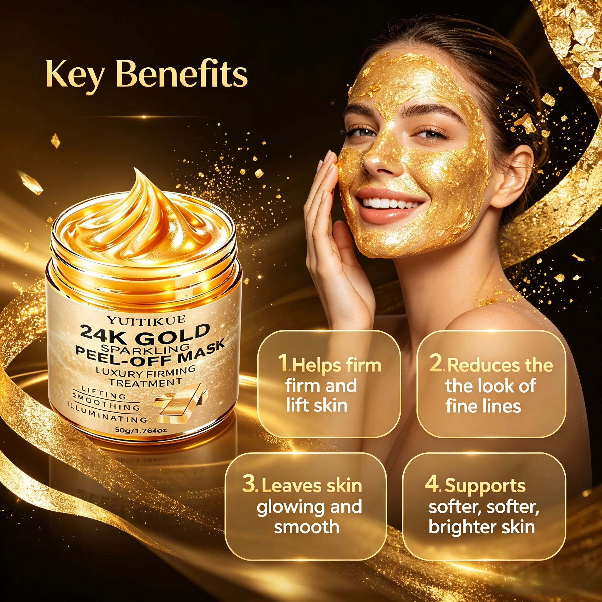 Máscara Facial Iluminadora e F - Luxury Skincare Lines avaliação e preço