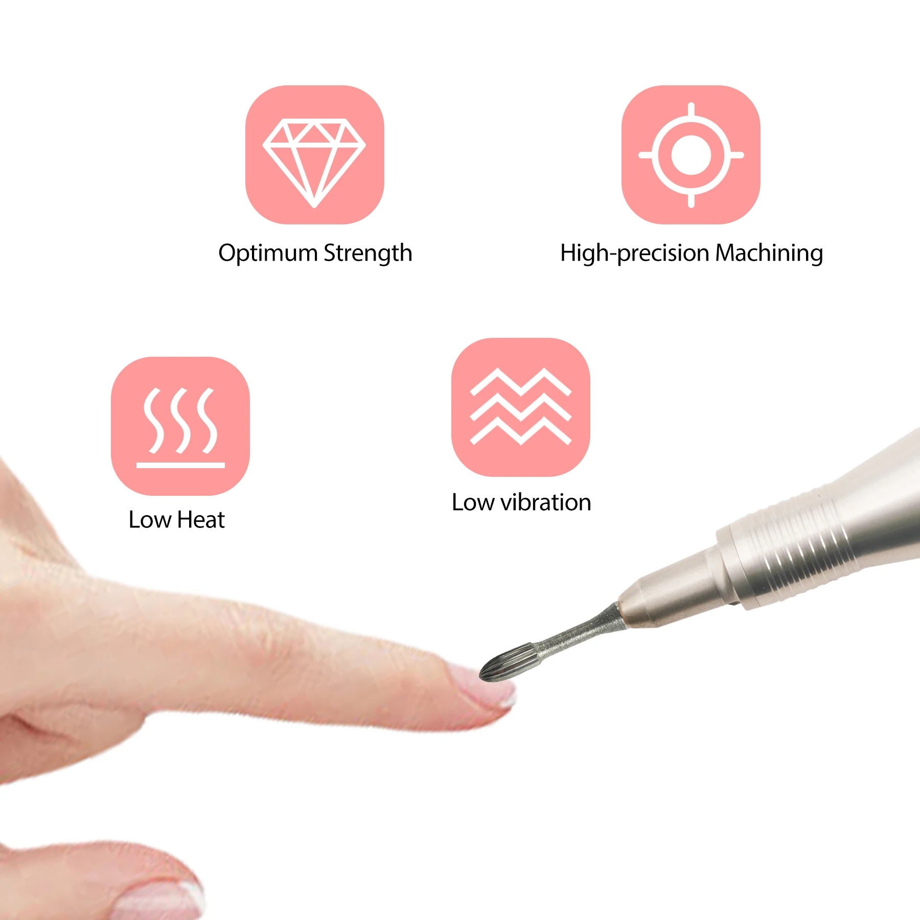 1個入り 超硬ネイルドリルビット 3/32インチ 電動ネイルマシン用 アクリルジェルネイル研磨 甘皮除去ツール