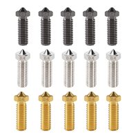 FLSUN Super Racer SR Extruder Nozzles, 0.4mm Screw, Brass, Stainless, Hardened Steel, High Temperature, 15Pcs Lot