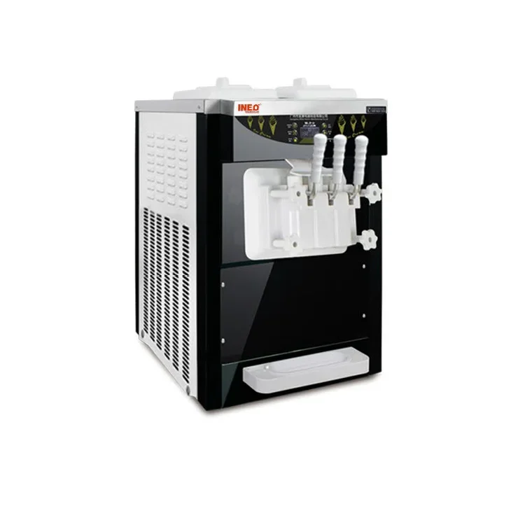 High-Efficiency 3-Flavor Soft Serve Ice Cream Machine Commercial Automatic Ice Cream Maker for Ice Cream Parlors and Cafes