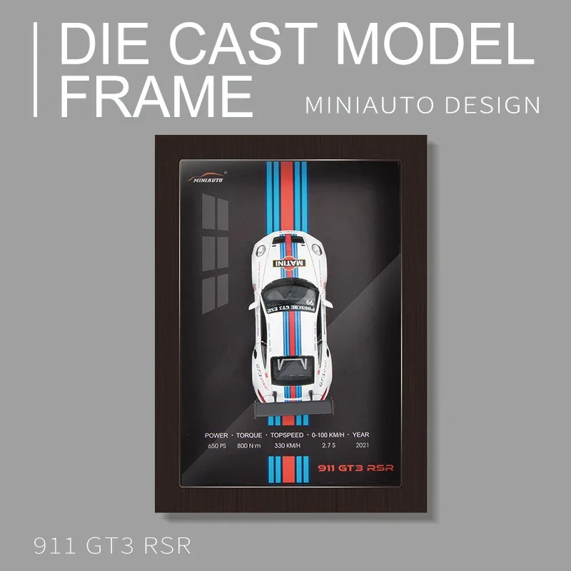 1:32 moldura de foto versão liga de metal modelo de carro esportivo simulação 3d carro de corrida pendurado pintura coleção crianças presentes decoração