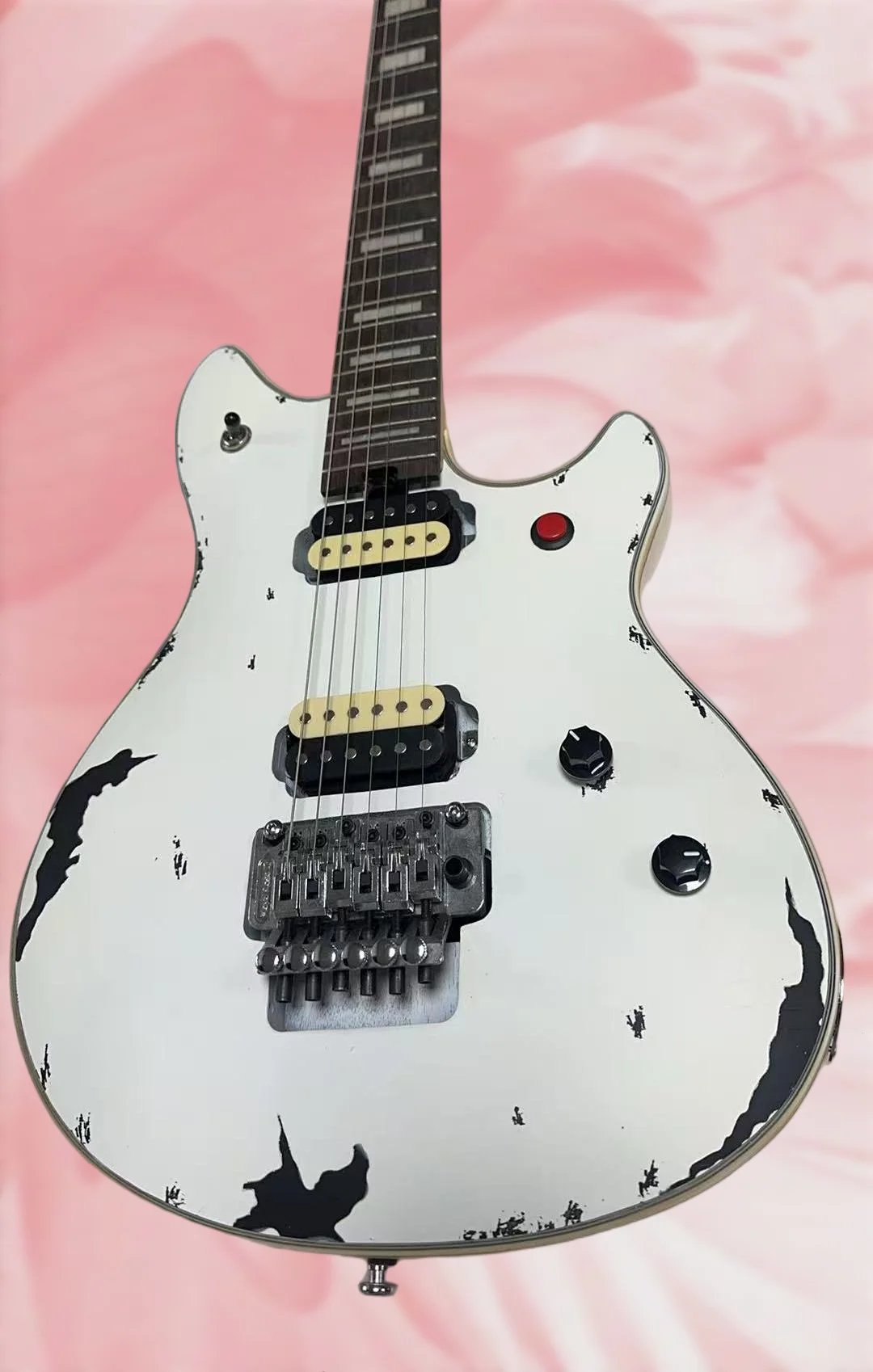 

Высококачественный гитарный тремоло-механизм Floyd Rose (белый на черном) для гитар, модель 2026 года, горячая распродажа, от производителя