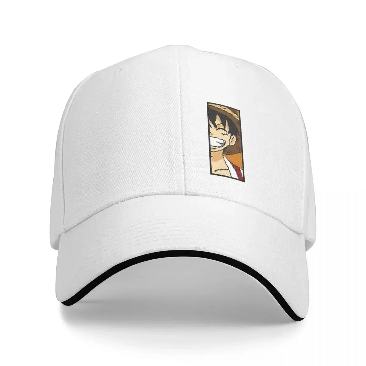 Pixel Monkey D. Luffy Baseball Caps Snapback Fashion Baseball Hats Breathable Casual Outdoor For Men's And Women's Polychromatic