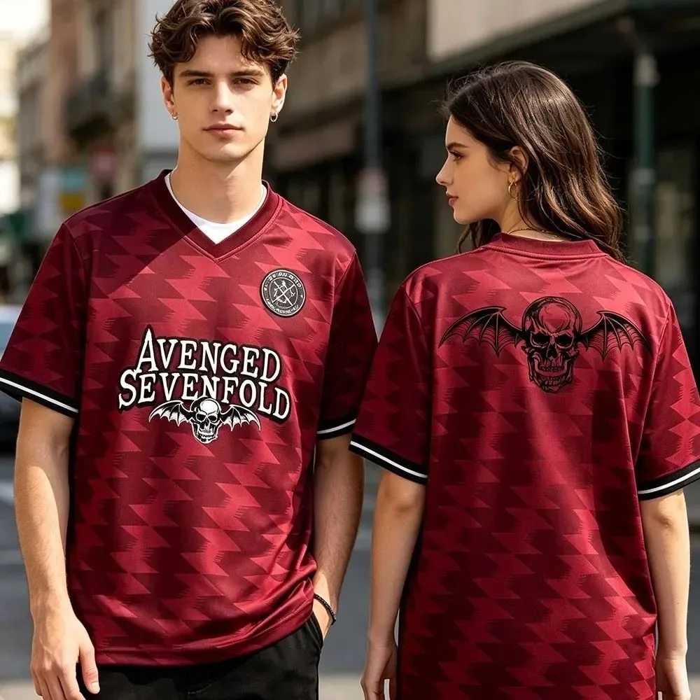 Avenged Sevenfold Football Tees Summer Short Sleeve Male T-shirt Jersey Streetwear Unisex Casual Fashion Print T-shirt