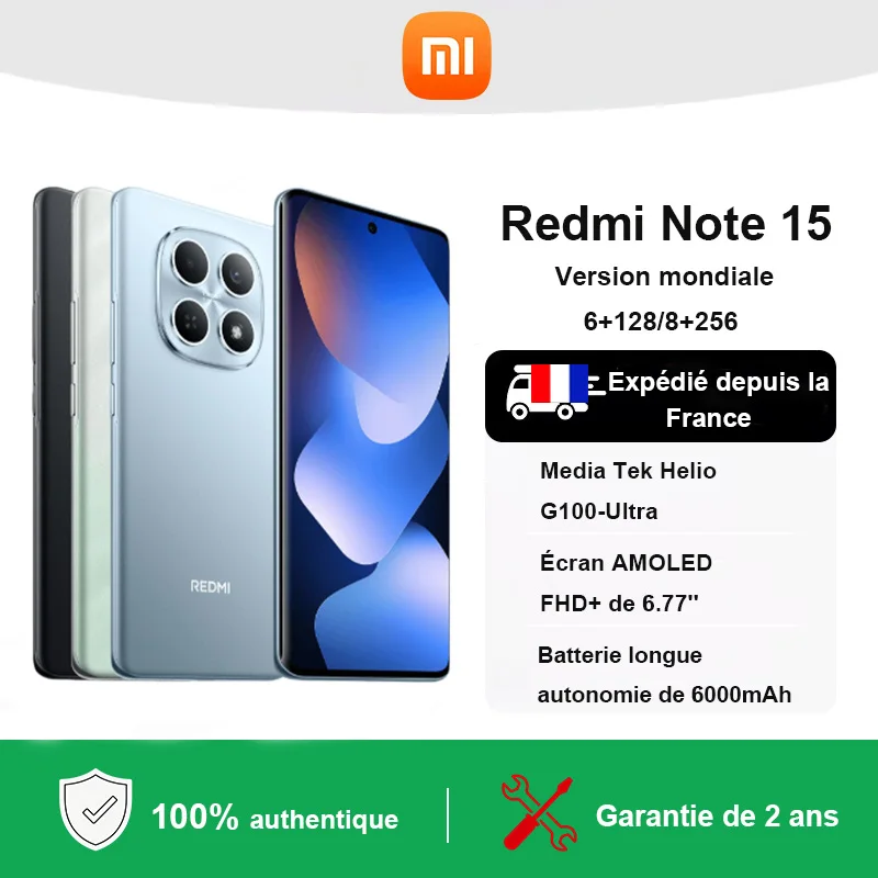 Xiaomi Redmi Note 15 4G Smartphone Versión Global MediaTek Helio G100-Ultra Bat…