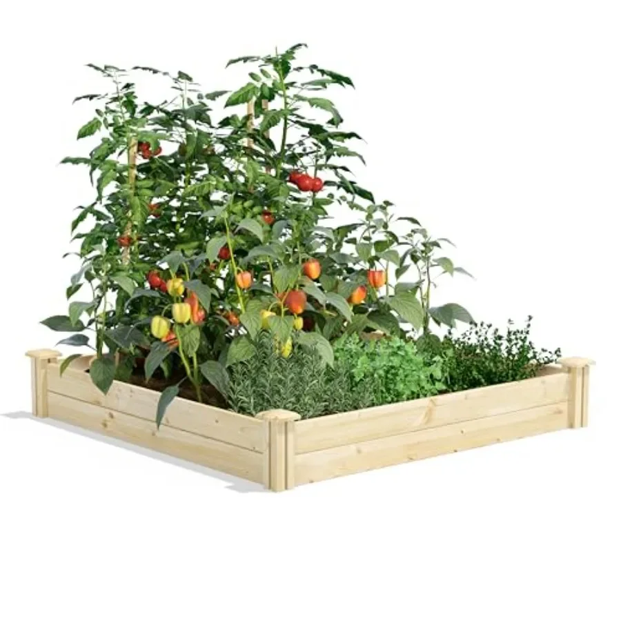 

Original Pine Raised Garden Bed 4' x 4' x 7" 2-Pack - Made in USA with American Pine