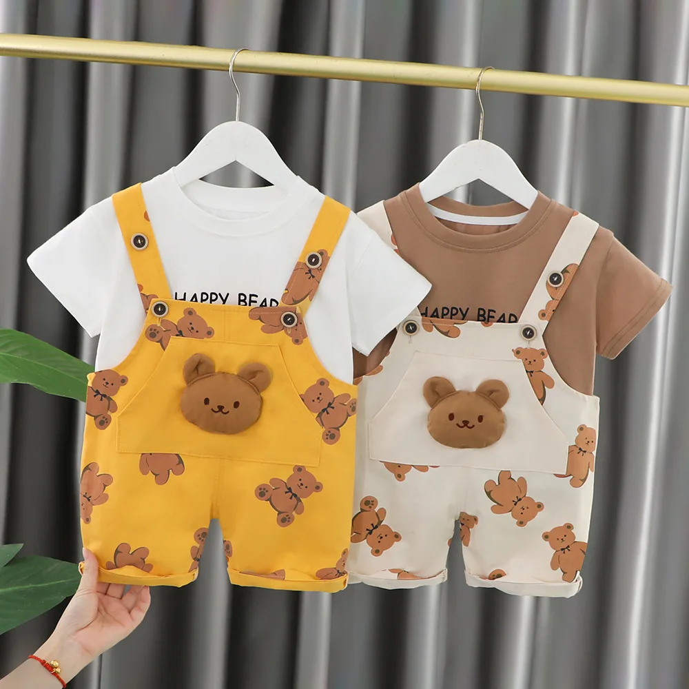 Children\'s spring and summer set new children\'s long sleeved sweater + jeans two-piece set baby boys and girls Giraffe Print Set