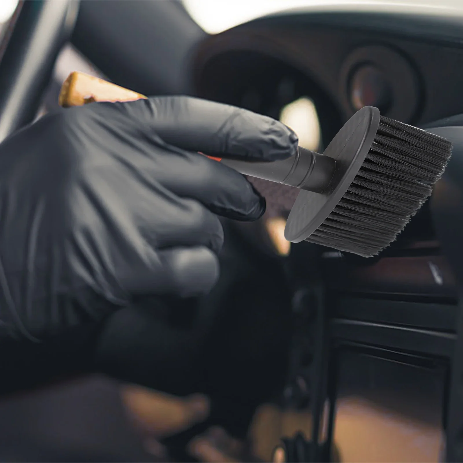 Cepillo detallado de coches, herramienta de limpieza Interior de coche, salida de aire acondicionado, cepillo detallado, limpieza suave sin arañazos, 1 Uds.