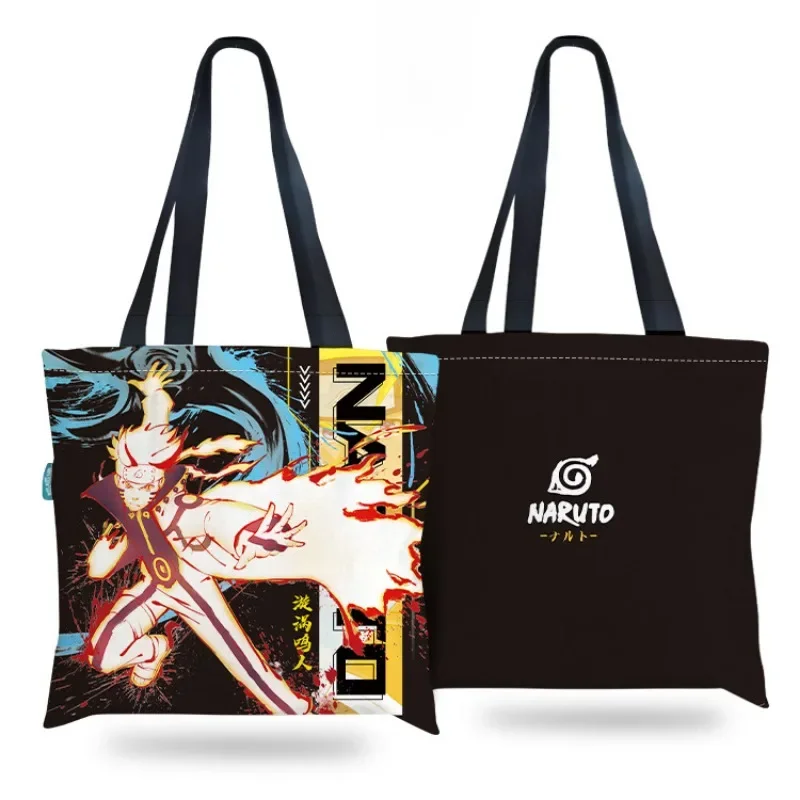 Naruto Uchiha Itachi borse a tracolla per donna borsa a mano per studenti Anime Sasuke borsa a tracolla in tela per uomo borse di grande capacità