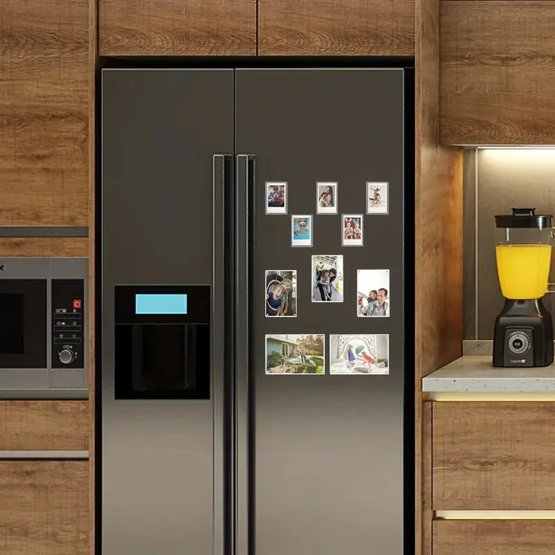 Acrylic Magnetic Photo Frames Refrigerator Mini Picture Frames Magnets Double Sided Wallet Size Fridge Frames for Polaroid Film