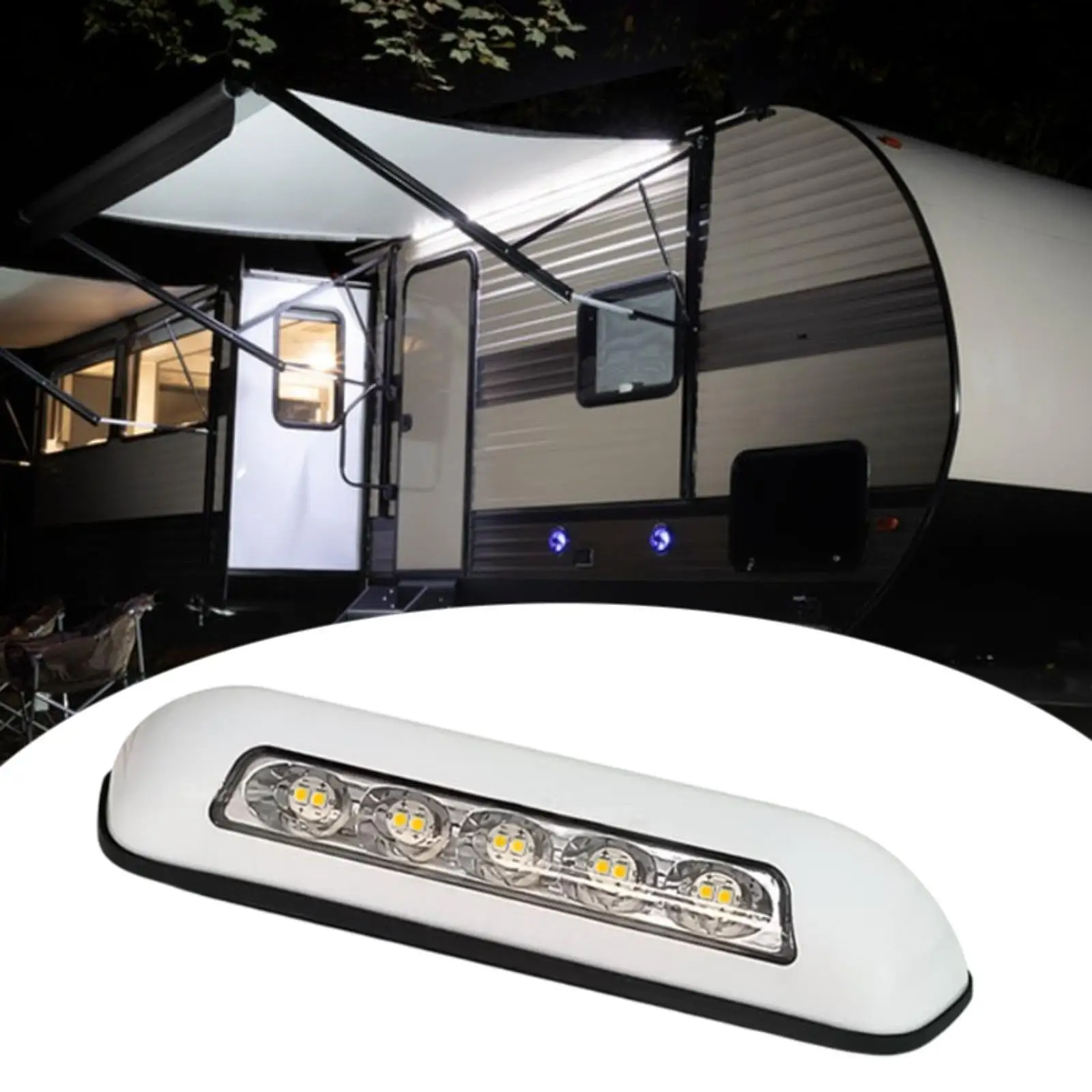 RV Exterior LED Light Waterproof Awning Decorative for Trailer Van Camping Marine Boat Canopy Patio Garden Lighting