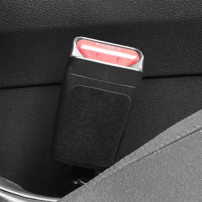 4Pcs Car Seatbelt Buckle Anti-Collision Sticker Pads Safety Belt Anti-Noise Silencer Quite Lock Clip Protector Black Accessories