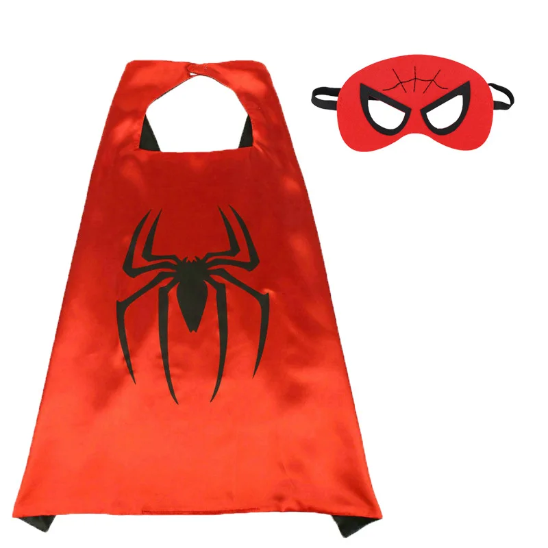 The Avengers Children's Cosplay Cloak Mask, Spider Man, Batman,Frozen,Transformers,Party Supplies Halloween Cloak, Birthday Gift