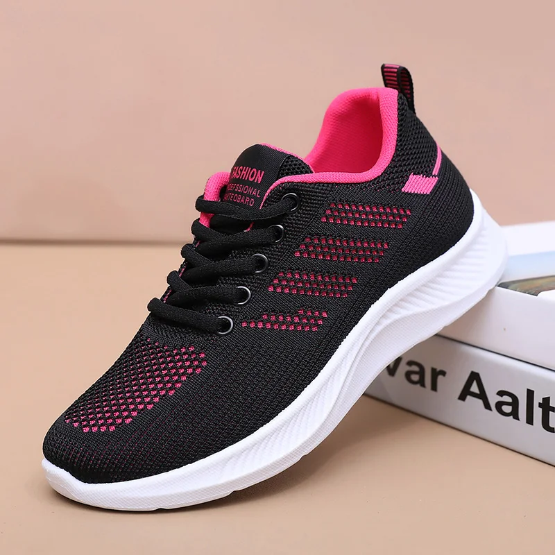 Women's Sports Shoes Breathable Mesh Upper Autumn Casual Running Shoes Lightweight Soft Sole Walking Fitness Daily Workout Wears