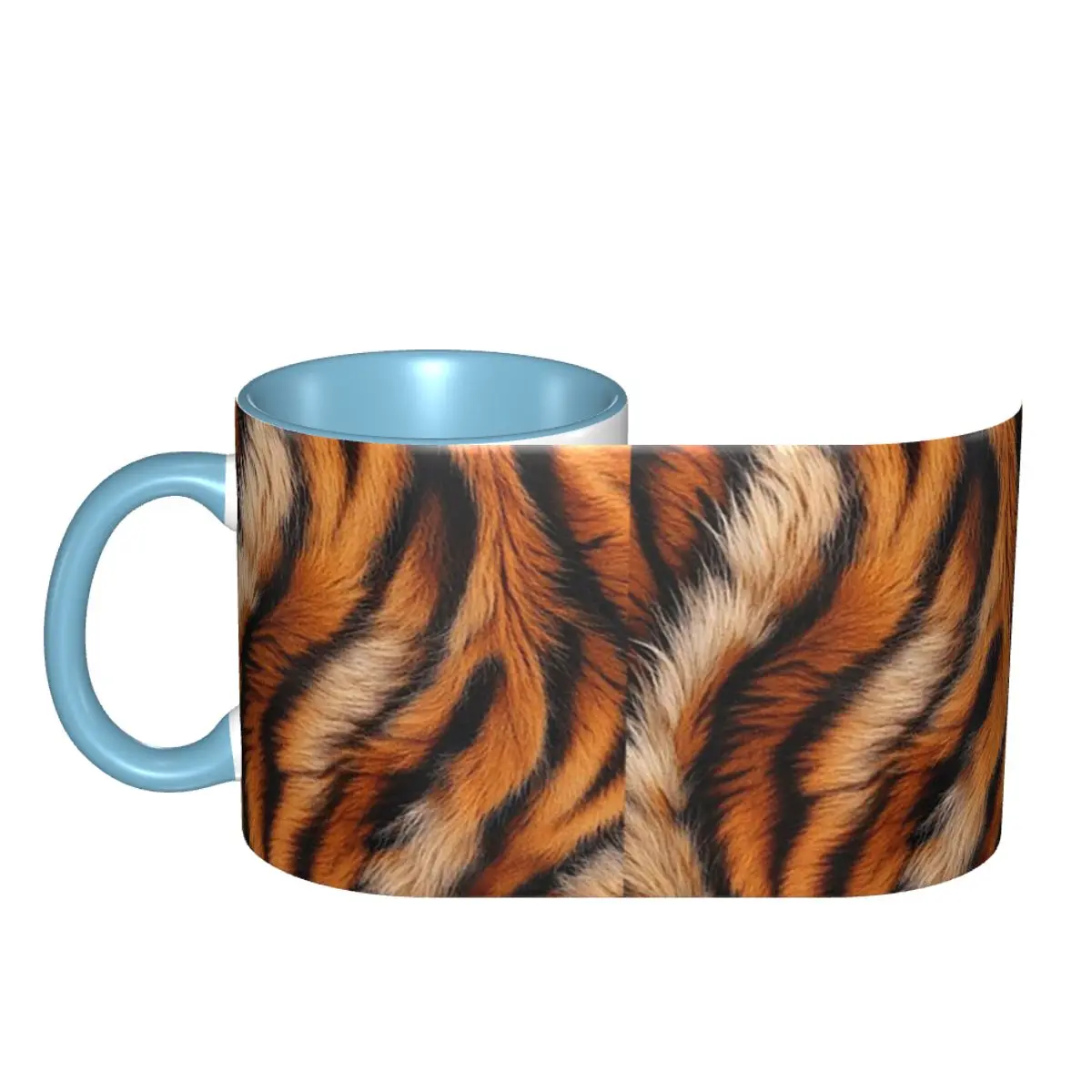 Tiger Skin Mug Funny Ceramic Coffee Cups Tea Mugs Milk Cup Drinkware Gifts for Woman Man DIY Custom