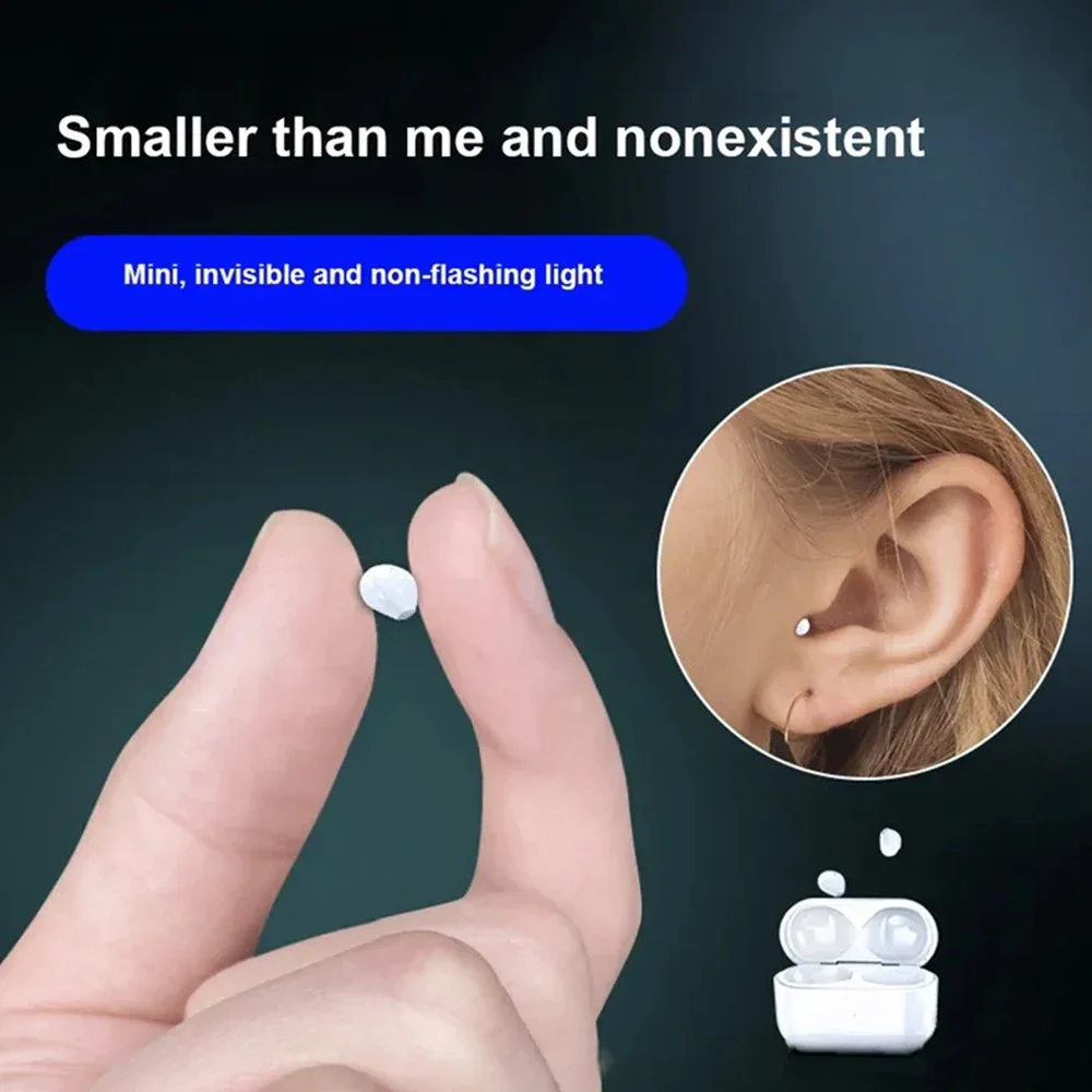 Invisible Earphones Mini Headphones V5.2 Bluetooth TWS In-Ear Earbuds Noise Reduction Wireless Sleep In-Ear Earbuds With Micr