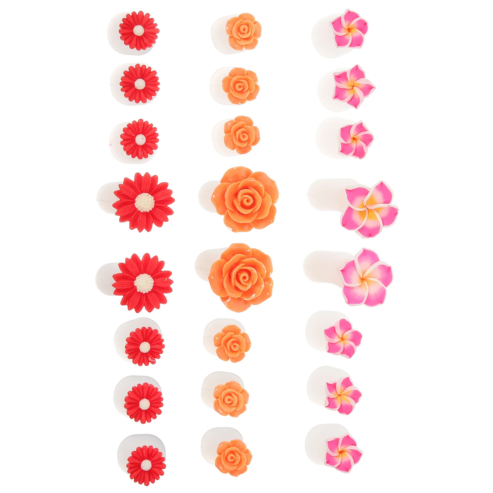 24 قطعة فواصل أصابع القدم من السيليكون على شكل زهرة فواصل أصابع القدم قابلة لإعادة الاستخدام لفصل طلاء الأظافر للنساء مستلزمات الأظافر