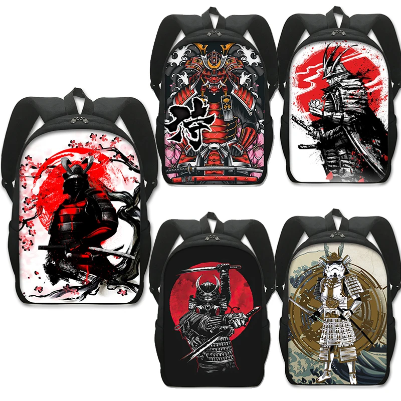 Japanese Samurai Bushido Printing Backpack Women Rucksacks Harajuku Travel Bag Women Men Laptop for Teenagers Hip Hop Schoolbags