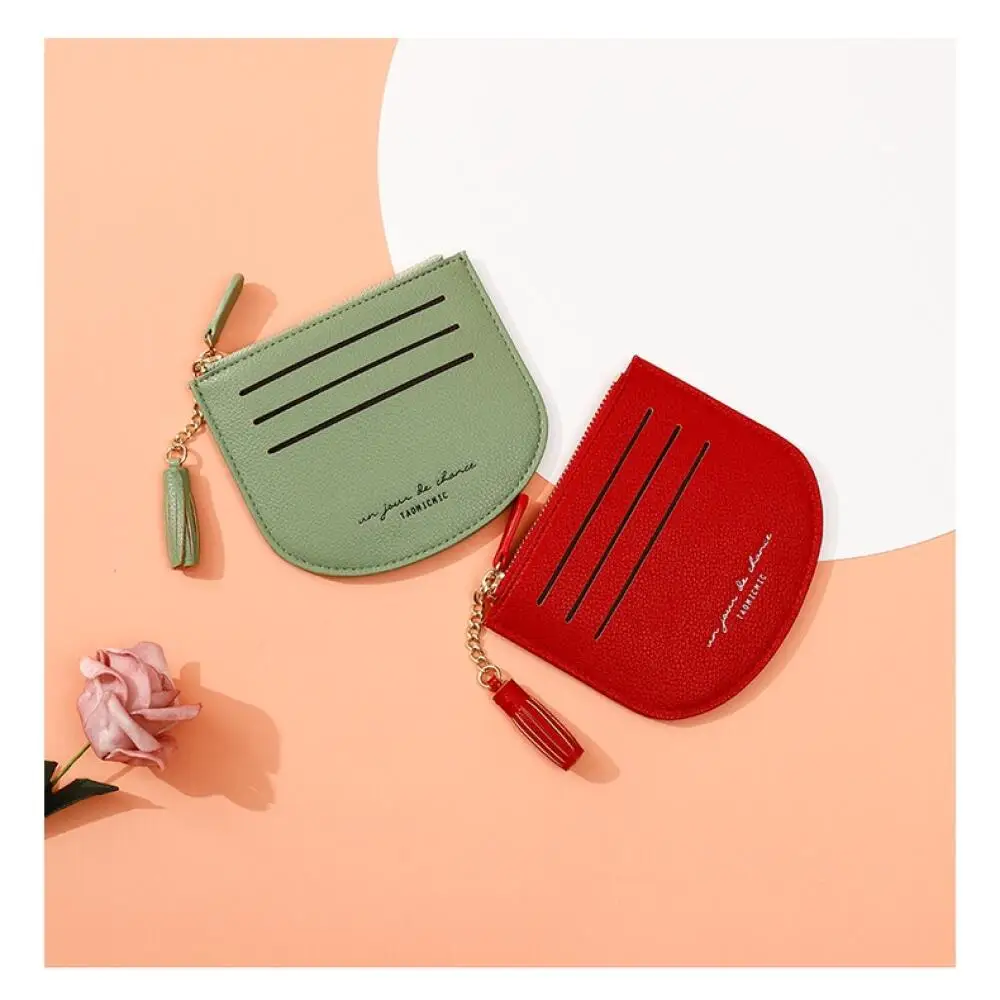 Women Mini PU Card Holder Wallets,Small Portable Slim Lightweight Coin Purse Design,For Ladies Daily Travel Shopping Commute Use