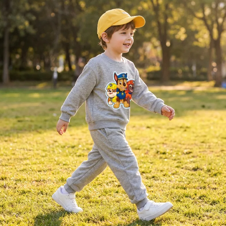 Frühling Herbst Jungen O-Ausschnitt Hoodies + lange Hose 2-teiliges Set Kinder Casual Sweatshirt Anzug Kinder Trainingsanzug Pullover Sets – Detail 6