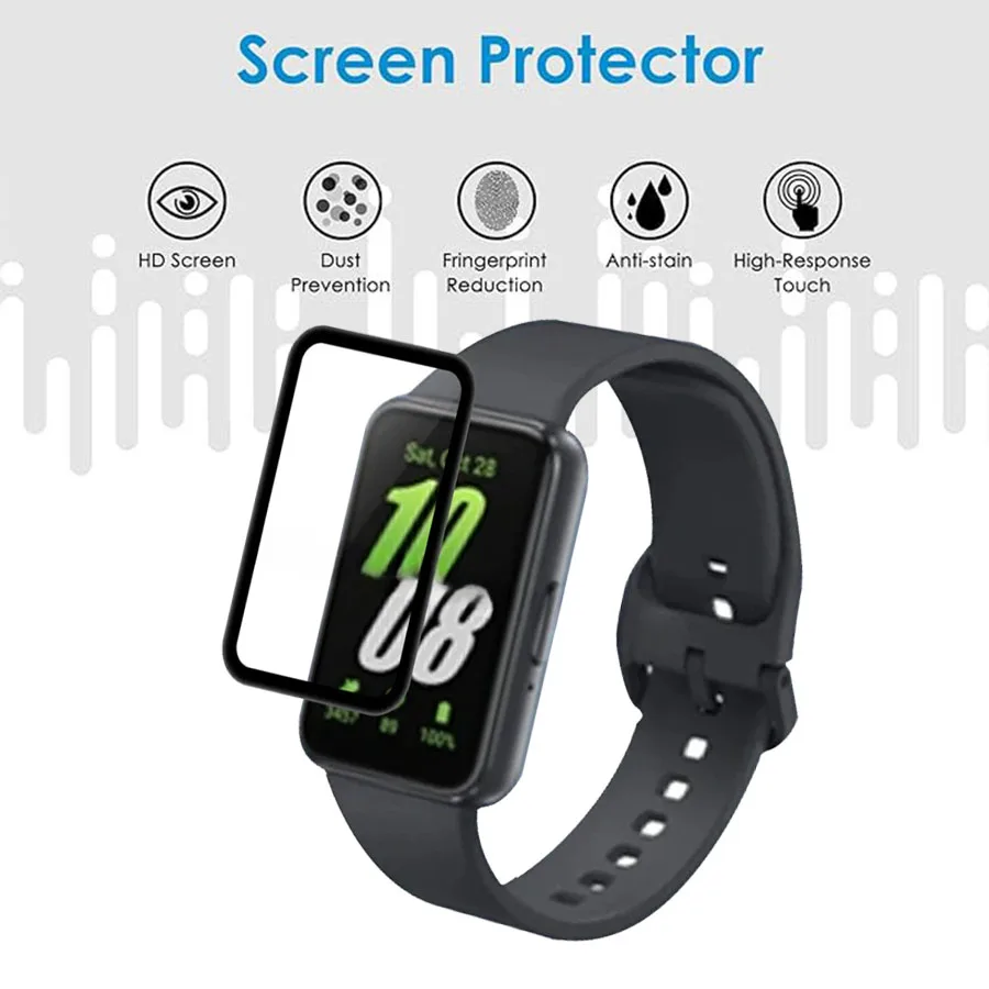 3D Curved Screen Protector For Samsung Galaxy Fit 3 Soft Protective Film Cover For Samsung Fit3 Not Glass