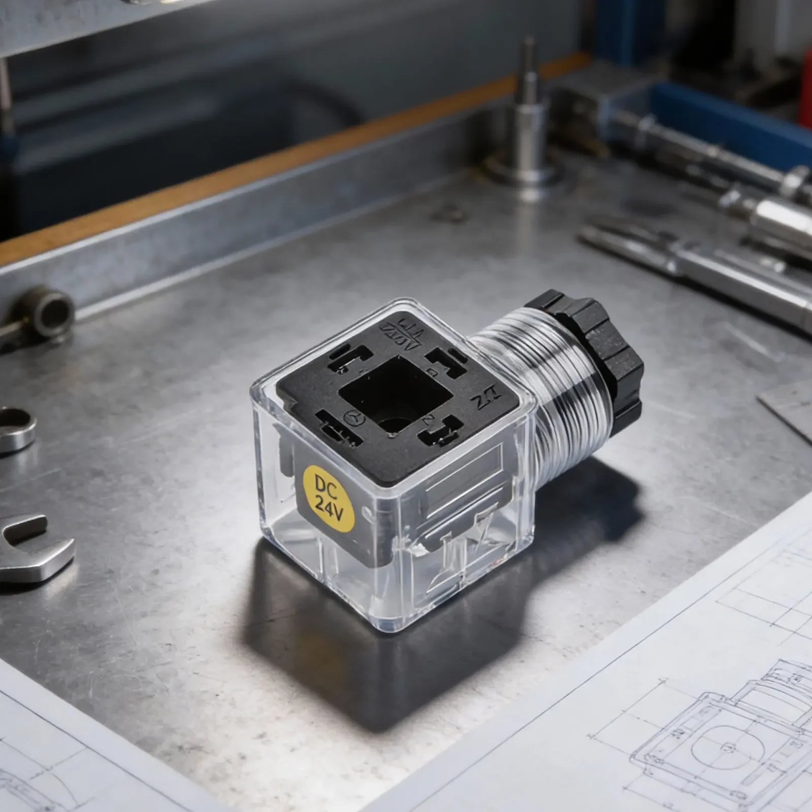 For Hydraulic Systems Indicator Module Solenoid Coil For Machinery Repair Plastic,Metal Solenoid Valve Voltage Indicator